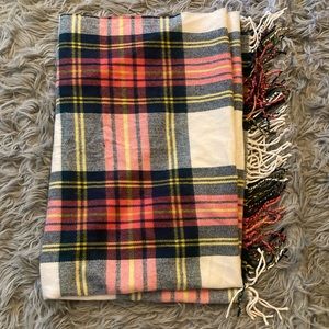 J Crew tartan blanket scarf